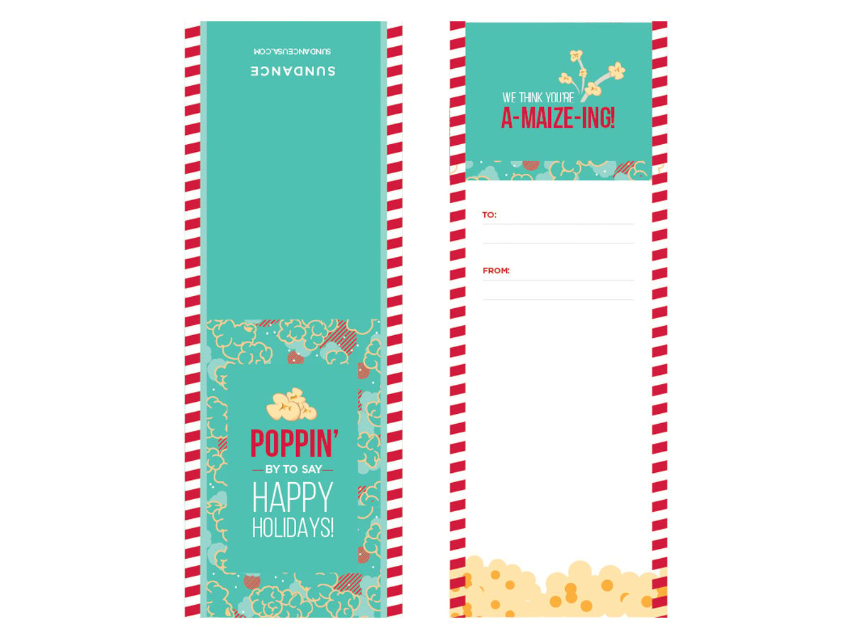 Holiday Popcorn Kit Tag Concept